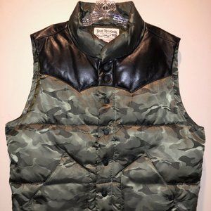 True Religion Denim Camo Nylon Puffer Vest
